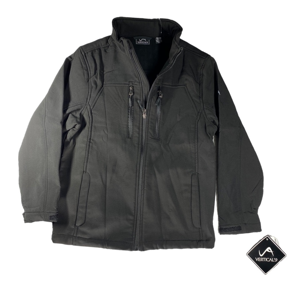 Vertical ‘9 Boys Girls Size Medium 10-12 Black  Fleece-lined Winter Jacket